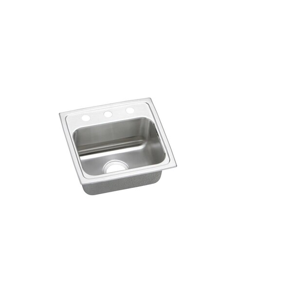 Lustertone Stainless Steel 17 X 16 X 4 Single Bowl Top Mount Ada Sink